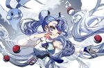  altaria blue_eyes blue_hair earpiece flying_miku_(project_voltage) hatsune_miku headset highres long_hair looking_at_viewer microphone musical_note one_eye_closed poke_ball poke_ball_(basic) pokemon pokemon_(creature) project_voltage sattari twintails vocaloid 