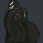  big_butt butt butt_slap huge_butt humanoid looking_at_viewer male marvel muscular muscular_male not_furry nude sbeve_wagon sharp_teeth simple_background slap solo spanking symbiote teeth venom_(marvel) 