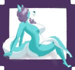  absurd_res anthro big_breasts big_butt breasts butt canid canine canis claws colored_pencil_(artwork) crossed_legs curvy_figure digital_media_(artwork) domestic_dog ear_piercing ear_ring female fluffy fluffy_tail fur green_eyes hair heterochromia hi_res howlingluna husky inner_ear_fluff invisible_prop leaning_on_hands mammal multicolored_body multicolored_fur nordic_sled_dog nude pattern_background piercing pupils ring_piercing side_boob side_view simple_background sitting smile solo spitz staring_off tail thick_thighs traditional_media_(artwork) tuft two_tone_body two_tone_fur undercut white_body white_fur white_pupils wide_hips yui_huskie 