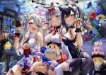  &gt;_&lt; 3girls animal_ear_fluff animal_ears anniversary azur_lane bare_shoulders bird black_dress black_hair black_nails bouquet bug butterfly cake candle chick claw_pose dress fang flower food fork green_nails hair_ribbon hands_up highres holding holding_fork licking_lips long_hair looking_at_viewer manjuu_(azur_lane) multiple_girls nail_polish official_alternate_costume red_dress red_eyes red_nails red_ribbon ribbon shigure_(azur_lane) shigure_(the_ballroom&#039;s_lucky_star)_(azur_lane) tail tongue tongue_out werewolf_kg white_dress white_hair white_ribbon yukikaze_(azur_lane) yukikaze_(winter&#039;s_snowy_wind)_(azur_lane) yuudachi_(azur_lane) yuudachi_(carnivore_carnival!)_(azur_lane) 
