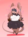  absurd_res anthro clothing ear_piercing female footwear hair hi_res hypnosis long_hair maid_uniform mammal mary_janes maynara mind_control mouse mouse_(maynara) murid murine notched_ear open_mouth piercing pink_hair rodent shoes short_stack solo uniform vr_headset 