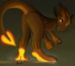  2018 3_toes 4_fingers anthro astaro_(fandroit) bent_over bioluminescence brown_body brown_claws brown_scales butt candle claws clothing colored demon digital_drawing_(artwork) digital_media_(artwork) duo exclamation_point fandroit feet fingers glowing glowing_eyes hi_res horn human larger_anthro larger_male looking_back macro male mammal micro nude orange_eyes scales signature simple_background size_difference smaller_human smaller_male spade_tail summoning summoning_circle tail teeth toe_claws toes 