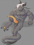  adult animal_genitalia anthro anus big_(disambiguation) claws curled_hair dewclaw digital_media_(artwork) digitigrade dragon forte genital_slit genitals hair hi_res horn humanoid_pointy_ears jewelry lizard looking_at_viewer male male/male muito multi_ear muscular nude pointy_and_animal_ears reclining_pose reptile scalie sharp_claws simple_background sitting slit smile solo soulsbenjor_(artist) soulsvenjor spade_tail tail white_hair yellow_eyes 