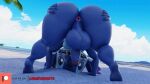  2023 3d_(artwork) 6_arms alien all_fours anthro anus ass_up backsack balls beach big_balls big_butt big_penis black_glans black_sclera blue_balls blue_body blue_eyes blue_fur blue_penis butt camseven cloud digital_media_(artwork) disney erection experiment_(lilo_and_stitch) fur genitals glans hand_on_butt hi_res lilo_and_stitch looking_at_viewer male multi_arm multi_limb nude outside palm_tree penis plant presenting presenting_hindquarters purple_anus rear_view sand sea seaside sky solo stitch_(lilo_and_stitch) thick_thighs tiptoes tree water 