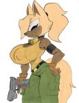  anthro big_breasts breasts canid canine canis cleavage clothed clothing female gloves gun handgun handwear hi_res huge_breasts idw_publishing kevinsano mammal nipple_outline ranged_weapon sega solo sonic_the_hedgehog_(comics) sonic_the_hedgehog_(idw) sonic_the_hedgehog_(series) weapon whisper_the_wolf wolf 