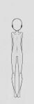  1other arms_behind_back art_study artist_request bald collar completely_nude faceless facing_viewer flat_chest greyscale monochrome navel no_genitals non-web_source nude original simple_background sketch source_request straight-on unfinished white_background 
