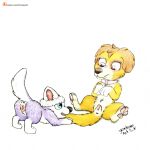  animal_genitalia animal_pussy anus butt canid canine canine_genitalia canine_pussy collar cute_expression cute_eyes duo everest_(paw_patrol) female feral genitals happy hi_res mammal paw_patrol pawpads paws pussy raised_tail skye_(paw_patrol) smile tail tongue yordraw 