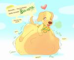  &lt;3 abdominal_bulge animal_crossing anthro belly belly_rub big_belly big_butt bird_dog bloated blush bodily_noises burping butt canid canine canis clothing dialogue dipstick_ears dipstick_tail domestic_dog female female_pred fur gas_cloud gloves_(marking) golden_retriever goldie_(animal_crossing) hi_res huge_belly humanoid hunting_dog labrador leg_markings looking_at_belly lying mammal markings muffled_speech multicolored_ears nintendo on_front one_eye_closed retriever rosy_cheeks rumbling_stomach satisfied satisfied_look simple_background smile socks_(marking) solo speech_bubble spots spotted_body spotted_fur spread_legs spreading starzsparklez stretch_marks tail tail_markings tail_motion tailwag tongue tongue_out topwear torn_clothing torn_topwear vore yellow_body yellow_fur 