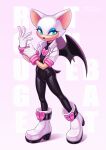  &lt;/3 &lt;3 accessory alternate_costume anthro bat bat_wings black_clothing bodysuit brown_body character_name clothing crossgender eyelashes footwear fur glistening glistening_clothing gloves green_eyes handwear hi_res jacket latex latex_clothing looking_at_viewer makeup male mammal membrane_(anatomy) membranous_wings mouthless pink_clothing ritsuxz rouge_the_bat rubber_clothing rubber_suit sega shoes signature simple_background skinsuit solo sonic_the_hedgehog_(series) tail tight_clothing topwear white_body white_clothing white_fur white_gloves white_handwear white_skin wings 