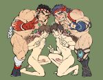  4boys ^_^ abs age_difference arm_hair bara blue_hair blush body_blush body_hair chest_hair closed_eyes clothed_male_nude_male completely_nude crossover dark_blue_hair double_v erection facial_hair forked_eyebrows full_body gammei_(live_a_hero) gradient_skin hachimaki hairy headband highres large_pectorals leaning_forward live_a_hero long_sideburns looking_at_viewer male_focus male_protagonist_(live_a_hero) male_pubic_hair master_4_(housamo) mature_male multiple_boys muscular muscular_male navel navel_hair nejiri_hachimaki nipples nude official_alternate_costume pectorals penis pubic_hair red_headband shirako_(kirupi) short_hair sideburns size_difference standing stomach stubble tajikarao_(housamo) text_censor thick_eyebrows thick_thighs thighs tokyo_afterschool_summoners topless_male tusks uncensored undercut v veins veiny_penis yaoi 