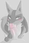  2023 absurd_res anthro anthro_focus artist_name blush blush_lines bodily_fluids digital_media_(artwork) duo erection fangs fellatio fingers first_person_view fur generation_4_pokemon genitals greyscale hand_on_penis hand_spike hi_res holding_penis human human_on_anthro human_pov interspecies licking looking_at_viewer lucario male male/male male_on_anthro mammal monochrome morgenergy multicolored_body multicolored_fur neck_tuft nintendo nude open_mouth oral penile penis penis_lick pokemon pokemon_(species) pokephilia pupils saliva saliva_on_penis saliva_on_tongue sex signature simple_background solo_focus spot_color sweat tail teeth tongue tongue_on_penis tongue_out tuft vein veiny_penis 