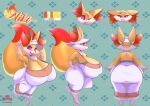  absurd_res anthro big_breasts big_butt blep breasts butt cleavage clothed clothing damianvertigo female fennekin generation_6_pokemon hi_res huge_breasts huge_butt nintendo pokemon pokemon_(species) solo tongue tongue_out 