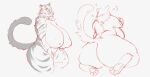  anthro big_breasts big_butt breasts butt chubby_anthro chubby_female curvy_figure felid female fluffy fluffy_tail hi_res huge_breasts mammal mature_female neck_floof nude pantherine reading_glasses securipun slightly_chubby tail thick_thighs tiger voluptuous wide_hips 