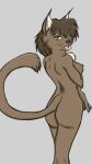  caracal caracal_(genus) felid feline female hi_res mammal nude 