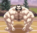  absurdres ass bara beard bulk facial_hair highres hitenmaru huge_ass hunk mature_male muscular muscular_male non-web_source short_hair yaoi 