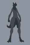  2023 3_toes anthro arms_by_side avian balls big_balls bird black_balls black_body black_fur black_penis bodily_fluids digitigrade dripping faceless_anthro faceless_character faceless_male feet flaccid foreskin fur genital_fluids genitals grey_background grey_body grey_fur hair hi_res humanoid itisd long_arms long_body long_legs long_penis male monster navel nude nude_anthro nude_male owel_(itisd) penis precum precum_drip saggy_balls shadow simple_background solo standing tail tall toes unretracted_foreskin wide_hips 