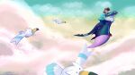  absurd_res blake_rothenberg cloud flying generation_3_pokemon generation_6_pokemon hi_res human mammal nintendo noivern pokemon pokemon_(species) riding screamoshaymin smile wingull 