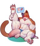  abs absurd_res anthro big_muscles big_penis blush calico_cat claws clothing clothing_aside cydonia_xia domestic_cat epic_games erection feet felid feline felis foreskin fortnite genital_piercing genitals hi_res huge_penis humanoid_genitalia humanoid_penis male mammal meowscles muscular muscular_anthro muscular_male one_leg_up pawpads pecs penis penis_piercing piercing prince_albert_piercing raised_leg solo tongue tongue_out underwear underwear_aside 
