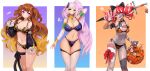  absurdres anya_melfissa bikini breasts highres hololive hololive_indonesia kureiji_ollie large_breasts medium_breasts notte pavolia_reine swimsuit tagme zombie 