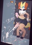  anthro baggy_clothing blue_eyes bodily_fluids braixen canid canine clothed clothing cum cum_on_feet cum_on_ground cum_on_wall cum_pool cum_splatter cum_string cumshot delphox delphox_waitress ejaculation erection excessive_cum excessive_genital_fluids female generation_6_pokemon genital_fluids genitals girly glans hi_res inside legwear lips male mammal nintendo nipple_tape onomatopoeia panties panties_down partially_clothed pasties penetrable_sex_toy penis pink_glans pokemon pokemon_(species) r-mk sex_toy shaking sound_effects sweet_braixen tape text thick_thighs throbbing_penis twitching underwear underwear_down wide_hips 