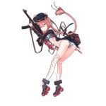  1girl ass bag bent_over black_footwear black_jacket blue_bra blue_panties bra braid brown_bag colored_shoe_soles full_body girls&#039;_frontline gloves gun hair_between_eyes hair_ornament hairclip hat holding holding_gun holding_weapon jacket leung_ka_che long_braid long_hair long_legs long_sleeves looking_to_the_side no_pants no_shirt official_art panties pink_hair pps-43 pps-43_(girls&#039;_frontline) red_star russian_text satchel sheath sheathed shirt simple_background single_braid skirt solo sports_bra star_(symbol) striped striped_panties striped_shirt telnyashka thighhighs torn_clothes torn_jacket translation_request transparent_background underwear very_long_hair weapon weapon_request white_gloves white_panties white_skirt white_thighhighs 