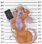  anthro bandanna blonde_hair breasts clothed clothing dullvivid ear_piercing ear_ring female freckles fur hair half-closed_eyes hi_res inner_side_boob jumpsuit kerchief mammal mouse murid murine narrowed_eyes open_clothing open_shirt open_topwear penelope_(sly_cooper) piercing pink_body pink_skin prison_uniform purple_body purple_fur ring_piercing rodent shirt sly_cooper_(series) smile smirk smug smug_face solo sony_corporation sony_interactive_entertainment sucker_punch_productions topwear 