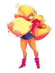  absurd_res activision anthro areola bandicoot big_areola big_breasts blonde_hair bottomwear bouncing_breasts breast_expansion breasts clothing crash_bandicoot_(series) ear_piercing expansion female hair hi_res huge_breasts hyper hyper_breasts jdwalkrat long_hair mammal marsupial nipples piercing shorts solo tawna_bandicoot thick_thighs top_heavy torn_clothing wide_hips 