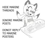  4chan anthro black_eyelashes black_pupils clothing countershading cute_fangs dipstick_hair english_text eye_markings eyelashes female fuckwolfamy furniture glistening glistening_eyes gloves handwear happy humanoid_hands humor keyboard mammal marine_the_raccoon markings open_mouth open_smile procyonid pupils raccoon sega shirt simple_background smile solo sonic_the_hedgehog_(series) table teeth teeth_showing text tongue topwear tube_top twintails_(hairstyle) typing white_background 