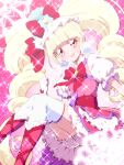  aisaki_emiru blonde_hair boots bow bowtie cure_macherie curly_hair dress frilled_dress frills gloves hugtto!_precure long_hair magical_girl precure red_eyes smile sparkle thighhighs tj-type1 twintails white_gloves white_thighhighs 