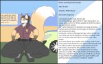 anthro big_butt boots butt canid canine canis car clothed clothing curvy_figure dialogue female flat_colors footwear fox hi_res information_box looking_at_viewer loretta_(photolol.03) mammal photolol.03 police_car police_uniform simple_background solo text thick_thighs uniform vehicle voluptuous wide_hips 