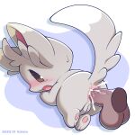  1:1 anal anal_penetration balls blush bodily_fluids cum cum_in_ass cum_inside duo female feral generation_5_pokemon genital_fluids genitals hi_res interspecies konzaburou male male/female minccino nintendo penetration penis pokemon pokemon_(species) pokephilia pussy sex 