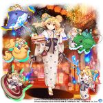  &gt;_o 1girl :3 :q alternate_costume alternate_hairstyle blonde_hair blurry blurry_background bow bow_(weapon) braid bucket chibi chibi_inset commentary copyright_name double_bun english_commentary fireworks frog full_body game_cg grey_bow hair_bow hair_bun hair_ornament holding holding_water_gun japanese_clothes kimono kirisame_marisa kirisame_marisa_(hot_spring-obsessed_magician) lantern long_sleeves looking_at_viewer multiple_views o_o one_eye_closed rotte_(1109) rubber_duck side_braid single_braid spraying star_(symbol) star_hair_ornament third-party_source tongue tongue_out touhou touhou_lost_word towel water_gun weapon whale white_kimono wide_sleeves wooden_bucket yukata 