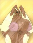  a animated anthro big_breasts breasts female generation_4_pokemon huge_breasts hyper hyper_breasts lagomorph leporid lopunny mammal nintendo pokemon pokemon_(species) shower solo 