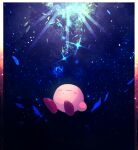  blush_stickers closed_eyes colored_skin commentary_request highres kirby kirby_(series) no_humans parted_lips petals pink_skin red_footwear shirushiki shoes solo sparkle star_(symbol) sunlight underwater 