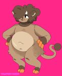  4_fingers absurd_res anthro belly big_belly brown_body cowprintsoda female fingers generation_2_pokemon hi_res hooves horn miltank mocha_(cowprintsoda) navel nintendo parody pokemon pokemon_(species) short_stack sketch solo style_parody thick_thighs 
