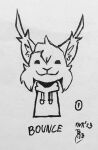  2023 2_frame_animation animated anthro cheek_tuft clothed clothing ear_tuft facial_tuft felid feline fur hi_res hoodie inktober inktober_2023 lynx mammal marc_(theblueberrycarrots) short_playtime signature smile solo theblueberrycarrots topwear traditional_media_(artwork) tuft 