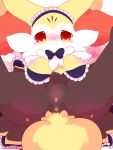  3:4 anthro anus areola black_body blush braixen breasts female generation_6_pokemon genitals hi_res looking_at_viewer medium_breasts misumasu nintendo nipples pink_areola pink_nipples pink_pussy pokemon pokemon_(species) pussy red_eyes solo spread_legs spreading sumichisuu yellow_body 