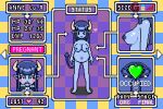  anne_(arcnod) arcnod aroused blue_body blue_hair blue_skin breast_expansion breasts cross_section demon digital_media_(artwork) expansion female game_screen gameplay_mechanics hair horn long_hair looking_at_viewer nude pixel_(artwork) pregnant solo spade_tail standing tail uterus 