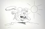  2023 anthro biped chibi cloud gamba_no_bouken gamba_no_bouken_(series) ganba hi_res hikari_gamba mammal mouse murid murine outside rodent running smile solo sun 