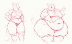  2021 anthro belly cettus clothed clothing domestic_cat embarrassed felid feline felis female gesture hand_on_hip mammal midriff obese obese_anthro obese_female overweight overweight_anthro overweight_female panties pulling_shirt_down shirt sketch slightly_chubby slightly_chubby_anthro slightly_chubby_female standing thick_thighs topwear underwear waving weight_gain wide_hips 