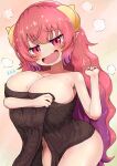  animal_humanoid big_breasts blush breasts covering covering_self dragon dragon_humanoid female hair hi_res horn huge_breasts humanoid ilulu long_hair miss_kobayashi&#039;s_dragon_maid nude open_mouth red_eyes red_hair simple_background solo towel wet wet_body 
