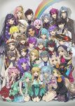  6+boys 6+girls ahoge aia_amare alban_knox aster_arcadia beret black_hair blonde_hair blue_eyes blue_hair bow braid brown_hair commentary darkgreyclouds doppio_dropscythe dress elira_pendora enna_alouette everyone eyepatch finana_ryugu fulgur_ovid glasses green_eyes green_hair grey_hair hair_ornament hairclip hat headband heterochromia hex_haywire highres ike_eveland kotoka_torahime kyo_kaneko long_hair luca_kaneshiro maria_marionette meloco_kyoran millie_parfait multicolored_hair multiple_boys multiple_girls mysta_rias nijisanji nijisanji_en nina_kosaka petra_gurin pink_hair pomu_rainpuff purple_eyes purple_hair red_eyes reimu_endou ren_zotto rosemi_lovelock scarle_yonaguni selen_tatsuki short_hair shu_yamino side_braids sonny_brisko streaked_hair symbol-only_commentary two-tone_hair uki_violeta ver_vermillion vox_akuma white_headwear yellow_eyes zaion_lanza 