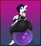  big_breasts big_butt breasts butt exercise_ball female gardevoir generation_3_pokemon goth hexami hi_res huge_breasts huge_butt humanoid hyper hyper_butt looking_back nintendo pokemon pokemon_(species) solo tattoo vanessa_(omegafiredog) 