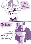  anthro blush cinderace comic dialogue duo end_page generation_4_pokemon generation_8_pokemon happy hi_res lucario male nintendo pokemon pokemon_(species) renita_reed simple_background spanish_text speech_bubble spikes spikes_(anatomy) tail text white_background 