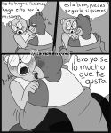  2023 absurd_res anthro axismarcy bear blush clothing comic dialogue duo embrace eyewear glasses hi_res hug licking male mammal padre_(unicorn_wars) sargento_caricias shirt spanish_text text tongue tongue_out topwear unicorn_wars 