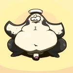 1:1 anthro balls batoid belly big_belly big_man_(splatoon) blush circumcised clothing deep_navel embarrassed erection fish flustered genitals hat hat_only headgear headgear_only headwear headwear_only looking_down male marine moobs mostly_nude navel nintendo nude open_mouth overweight overweight_anthro overweight_male penis shaded solo splatoon splatoon_(series) splatoon_3 stingray thick_thighs wide_hips xackert_18 