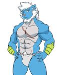  abs anthro anthrofied asian_clothing beard bottomwear bulge clothing east_asian_clothing facial_hair fundoshi generation_5_pokemon japanese_clothing lofnirv looking_at_viewer male mammal muscular muscular_anthro muscular_male nintendo pecs pokemon pokemon_(species) pubes samurott simple_background solo underwear white_background 