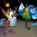  alligator_kick_(meme) female generation_2_pokemon generation_5_pokemon generation_9_pokemon group gumbo hi_res krookodile male male/female meme monodie nintendo ogerpon pokemon pokemon_(species) skeledirge totodile 