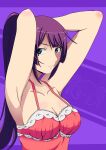  absurdres armpits bakemonogatari breasts highres monogatari_(series) purple_hair senjougahara_hitagi xnandoneko xnandoxx 