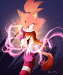  1girl absurdres blaze_the_cat burning_blaze cat_girl cat_tail eyelashes forehead_jewel fur-trimmed_footwear fur-trimmed_gloves fur_trim furry furry_female gloves high_heels highres jacket pants pink_footwear pink_fur ponytail red_jacket sonic_(series) tail tri-chiy white_pants yellow_eyes 